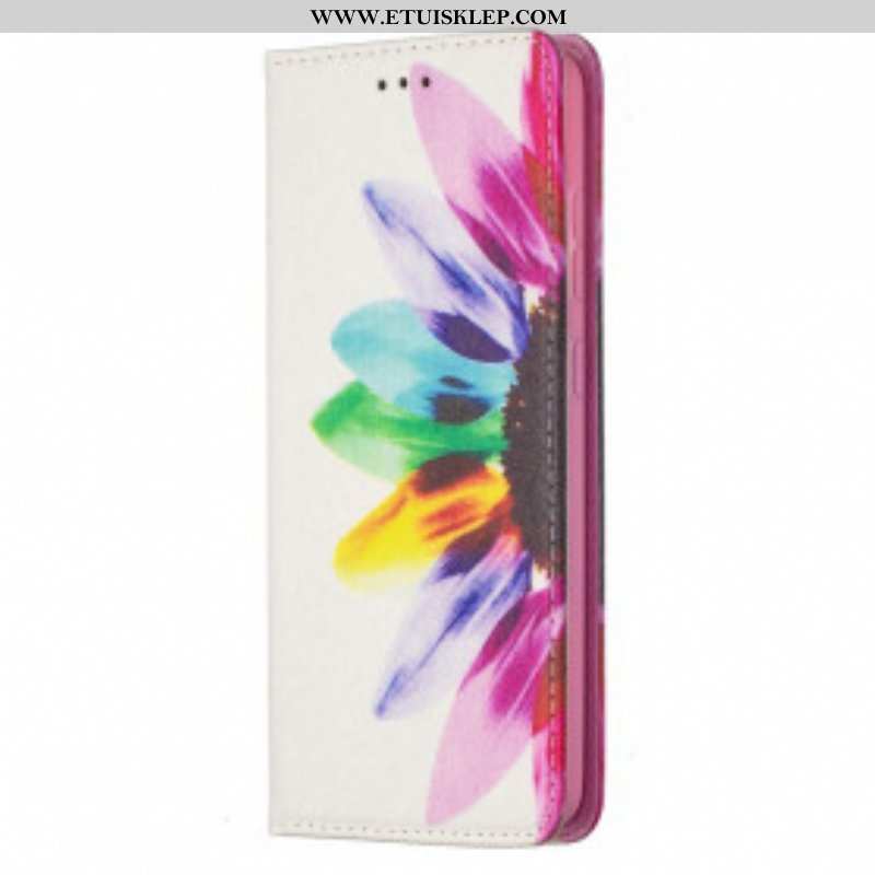 Etui Na Telefon do Samsung Galaxy A52 4G / A52 5G / A52s 5G Etui Folio Akwarela Kwiat